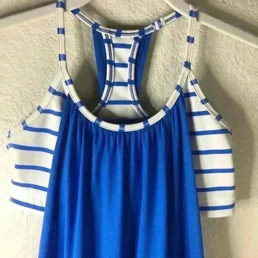 Lululemon no limits Tank pipe dream blue sz 4